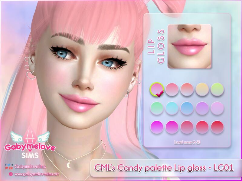 Gml’S Candy Palette LIP Gloss • LG01 1 Gml’S Candy Palette LIP Gloss • LG01 Sims 4 CC