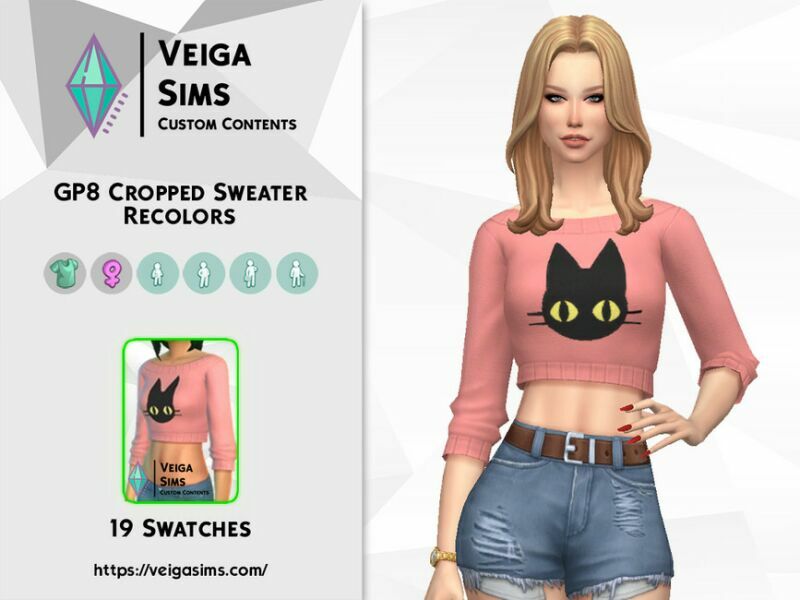 GP8 Cropped Sweater Recolors 3 sims 4 cc gp8 cropped sweater recolors 2