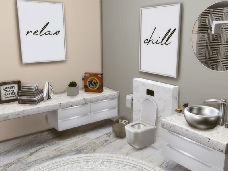 Gracja Laundry And Bathroom | Only TSR CC By Genkaiharetsu 6 sims 4 cc gracja laundry and bathroom only tsr cc by genkaiharetsu 2