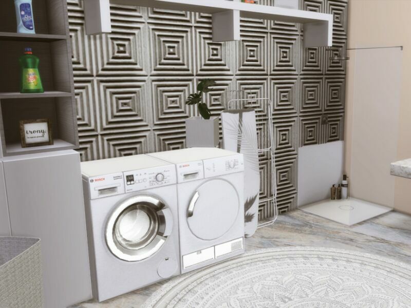 Gracja Laundry And Bathroom | Only TSR CC By Genkaiharetsu 5 sims 4 cc gracja laundry and bathroom only tsr cc by genkaiharetsu 3