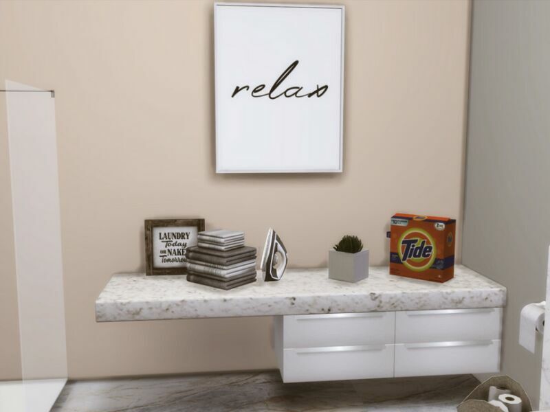 Gracja Laundry And Bathroom | Only TSR CC By Genkaiharetsu 4 sims 4 cc gracja laundry and bathroom only tsr cc by genkaiharetsu 4