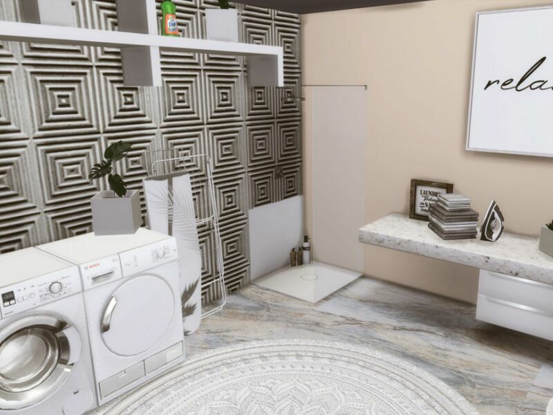 Gracja Laundry And Bathroom | Only TSR CC By Genkaiharetsu 3 sims 4 cc gracja laundry and bathroom only tsr cc by genkaiharetsu 5