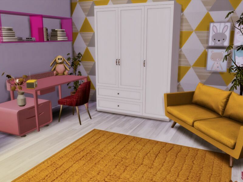 Gracja Pink And Yellow KID Room | Only TSR CC By Genkaiharetsu 4 sims 4 cc gracja pink and yellow kid room only tsr cc by genkaiharetsu 3