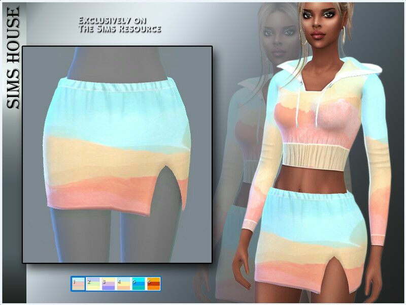 Gradient Skirt 1 Gradient Skirt Sims 4 CC
