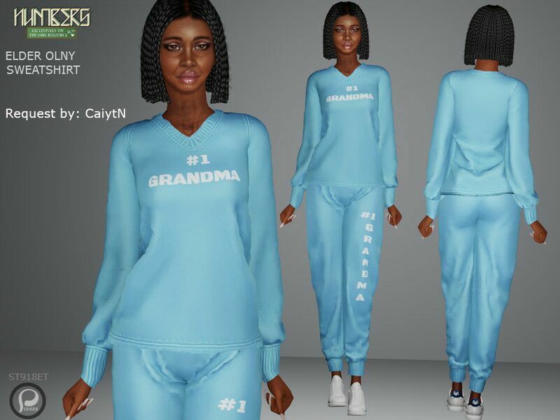 Grandma Sweatshirt 1 Grandma Sweatshirt Sims 4 CC