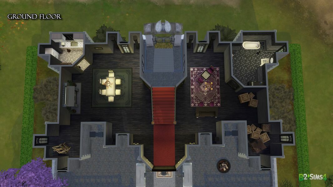 Grim’S Ghastly Manor – 2BR, 1BA (TS3 To TS4) 6 sims 4 cc grims ghastly manor 2br 1ba ts3 to ts4 5