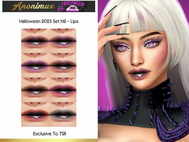 Halloween 2023 SET N2 – Lips 1 Halloween 2023 SET N2 – Lips Sims 4 CC