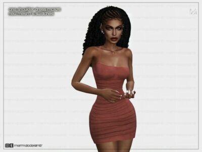 Halter Neck Dress MC325 By Mermaladesimtr Sims 4 CC