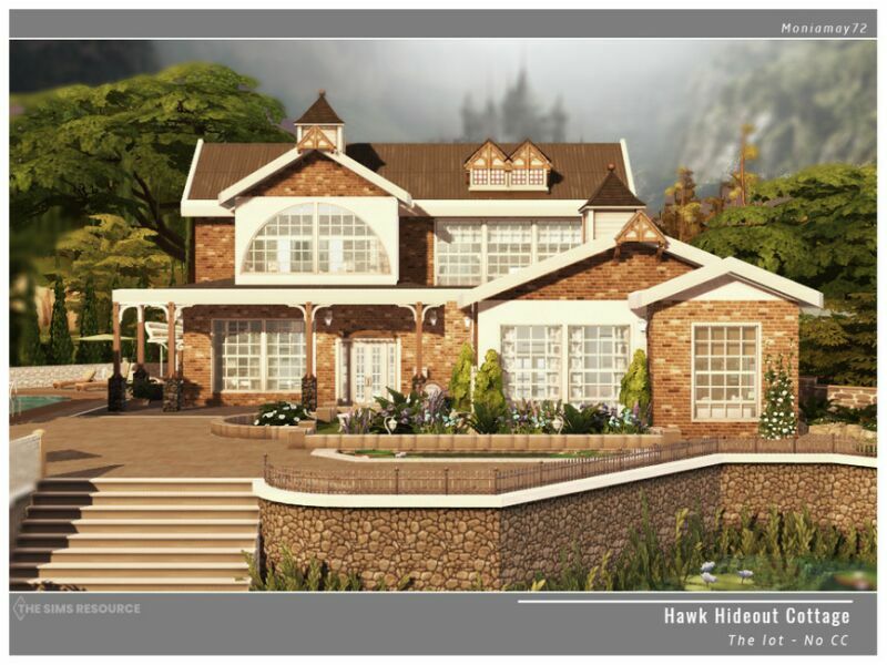 Hawk Hideout Cottage NO CC By Moniamay72 7 sims 4 cc hawk hideout cottage no cc by moniamay72 2