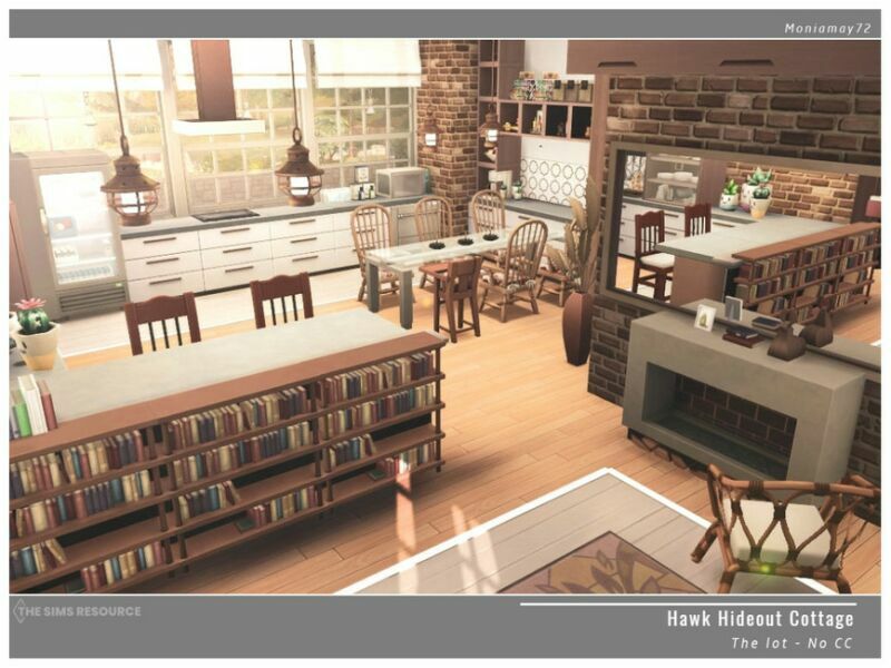 Hawk Hideout Cottage NO CC By Moniamay72 5 sims 4 cc hawk hideout cottage no cc by moniamay72 4