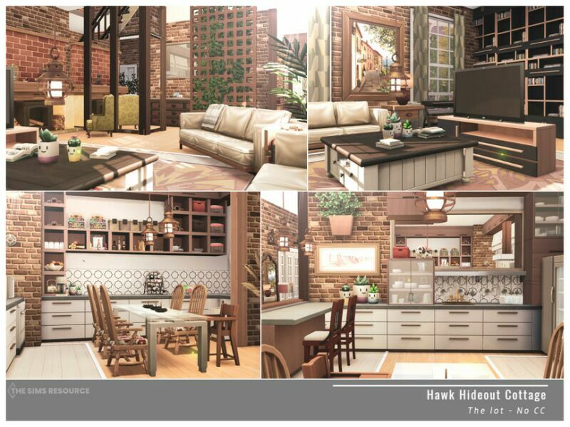 Hawk Hideout Cottage NO CC By Moniamay72 2 sims 4 cc hawk hideout cottage no cc by moniamay72 7