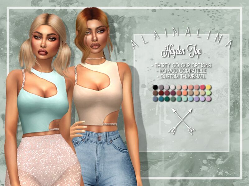Hayden TOP By Alainalina 1 Hayden TOP By Alainalina Sims 4 CC