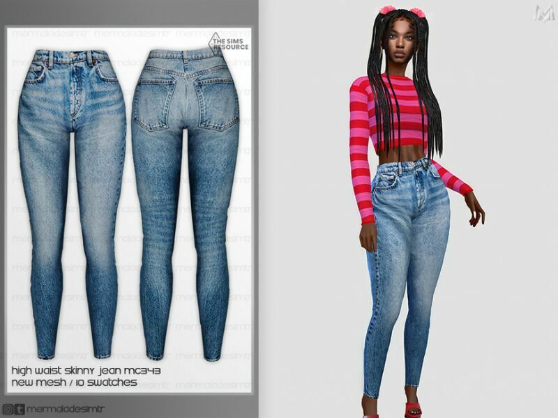 High Waist Skinny Jean MC343 By Mermaladesimtr 1 High Waist Skinny Jean MC343 By Mermaladesimtr Sims 4 CC