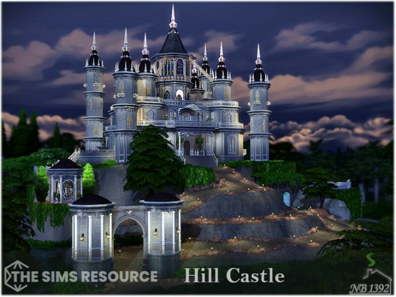 Hill Castle By Nobody1392 1 Hill Castle By Nobody1392 Sims 4 CC