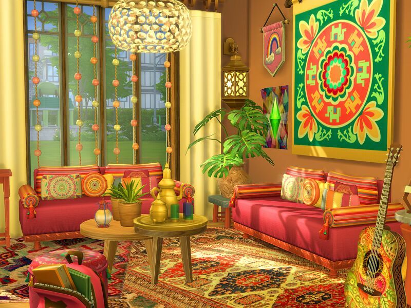 Hippie Living Room – CC Needed By Flubs79 1 Hippie Living Room – CC Needed By Flubs79 Sims 4 CC
