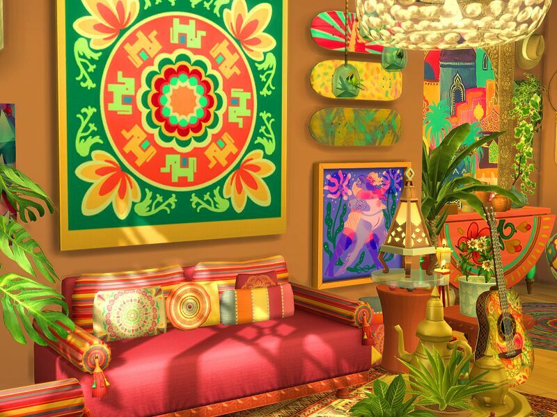Hippie Living Room – CC Needed By Flubs79 4 sims 4 cc hippie living room cc needed by flubs79 2
