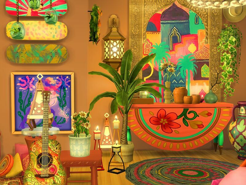 Hippie Living Room – CC Needed By Flubs79 3 sims 4 cc hippie living room cc needed by flubs79 4
