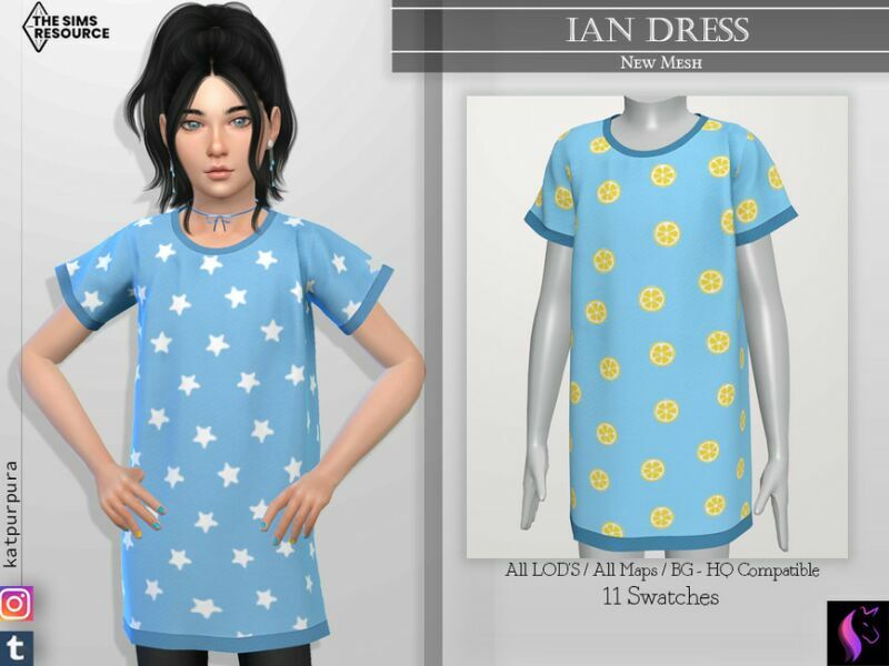 IAN Dress By Katpurpura 1 IAN Dress By Katpurpura Sims 4 CC