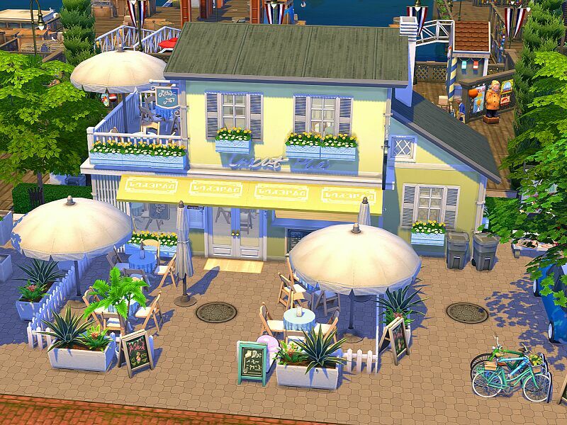 ICE Cream Restaurant – NO CC By Flubs79 1 ICE Cream Restaurant – NO CC By Flubs79 Sims 4 CC