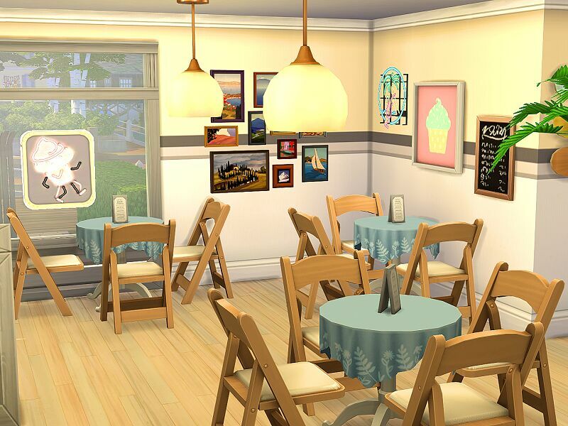 ICE Cream Restaurant – NO CC By Flubs79 5 sims 4 cc ice cream restaurant no cc by flubs79 4