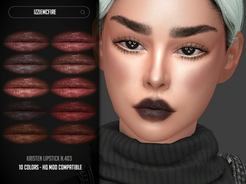 IMF Kristen Lipstick N.403 By Izziemcfire 1 IMF Kristen Lipstick N.403 By Izziemcfire Sims 4 CC