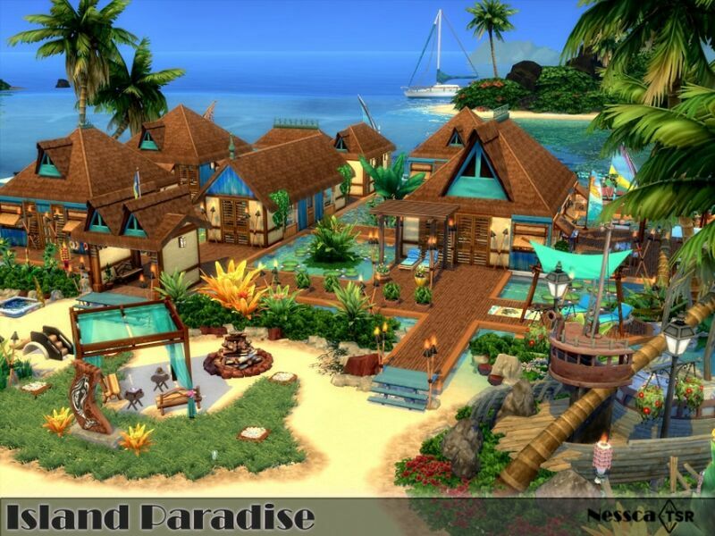 Island Paradise By Nessca 1 Island Paradise By Nessca Sims 4 CC