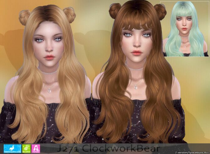 J271 Clockworkbear Hair 1 J271 Clockworkbear Hair Sims 4 CC