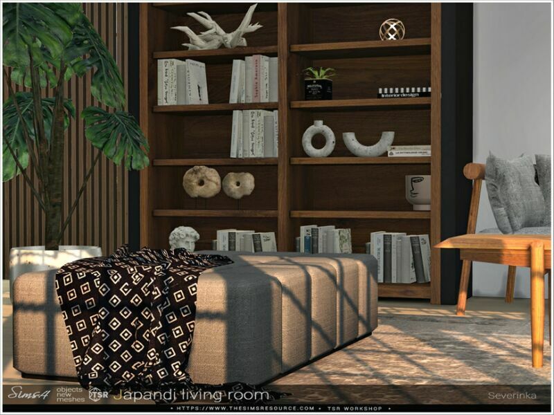 Japandi Living Room By Severinka_ 5 sims 4 cc japandi living room by severinka 2