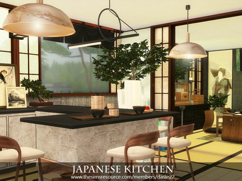 Japanese Kitchen By Dasie2 1 Japanese Kitchen By Dasie2 Sims 4 CC