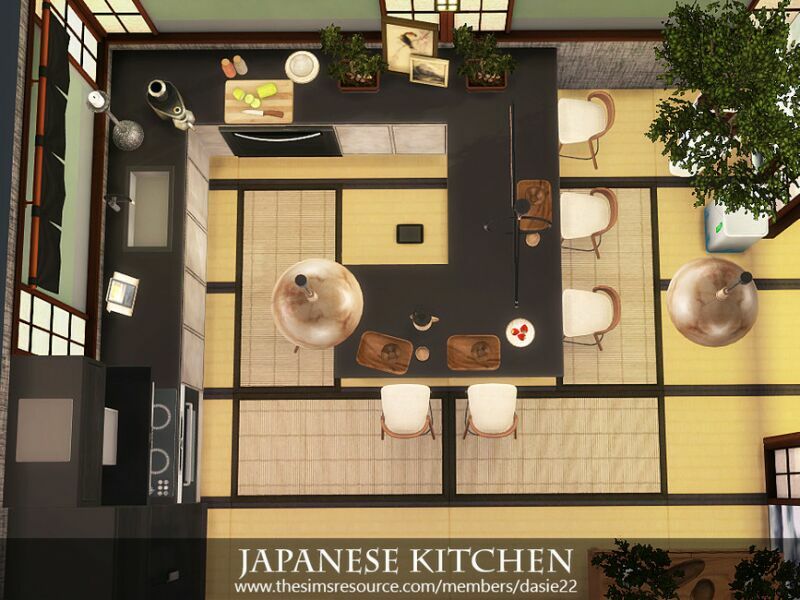 Japanese Kitchen By Dasie2 2 sims 4 cc japanese kitchen by dasie2 5