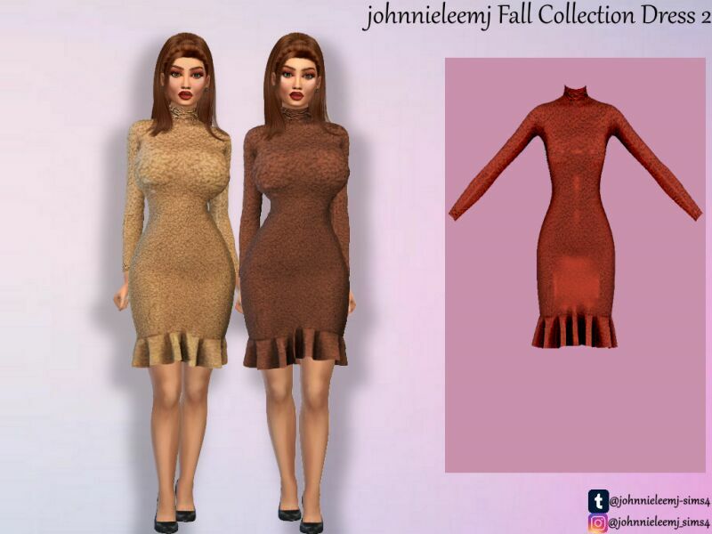 Johnnieleemj Fall Collection Dress 2 By Johnnieleemj 1 Johnnieleemj Fall Collection Dress 2 By Johnnieleemj Sims 4 CC