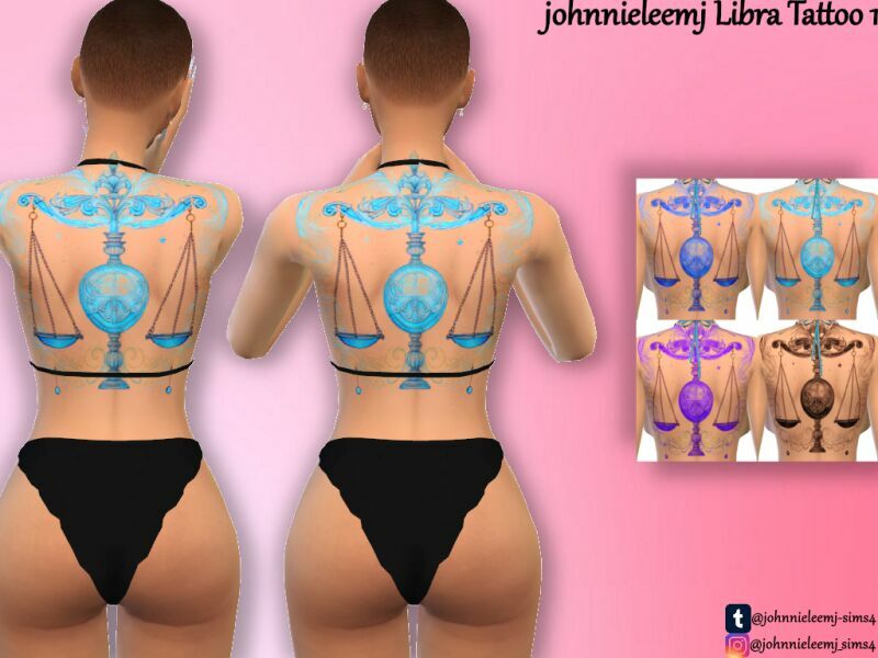 Johnnieleemj Libra Tattoo 1 By Johnnieleemj 1 Johnnieleemj Libra Tattoo 1 By Johnnieleemj Sims 4 CC