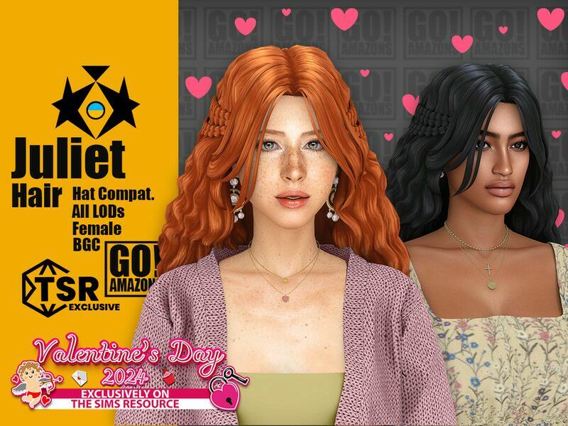Juliet Hair 1 Juliet Hair Sims 4 CC