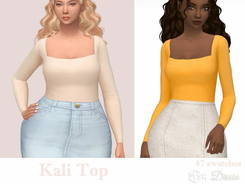 Kali TOP By Dissia 1 Kali TOP By Dissia Sims 4 CC
