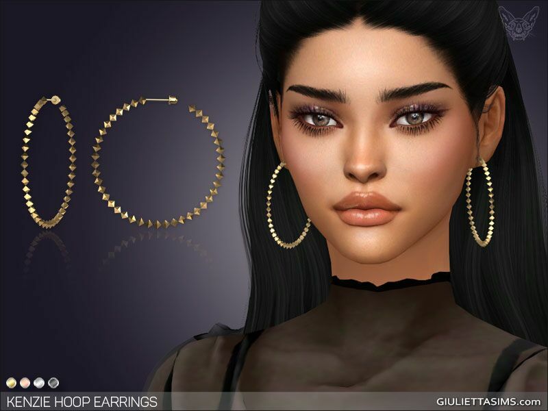 Kenzie Hoop Earrings By Giulietta 1 Kenzie Hoop Earrings By Giulietta Sims 4 CC