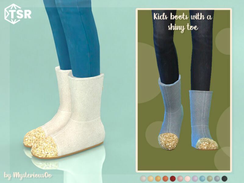 Kids Boots With A Shiny TOE By Mysteriousoo 1 Kids Boots With A Shiny TOE By Mysteriousoo Sims 4 CC