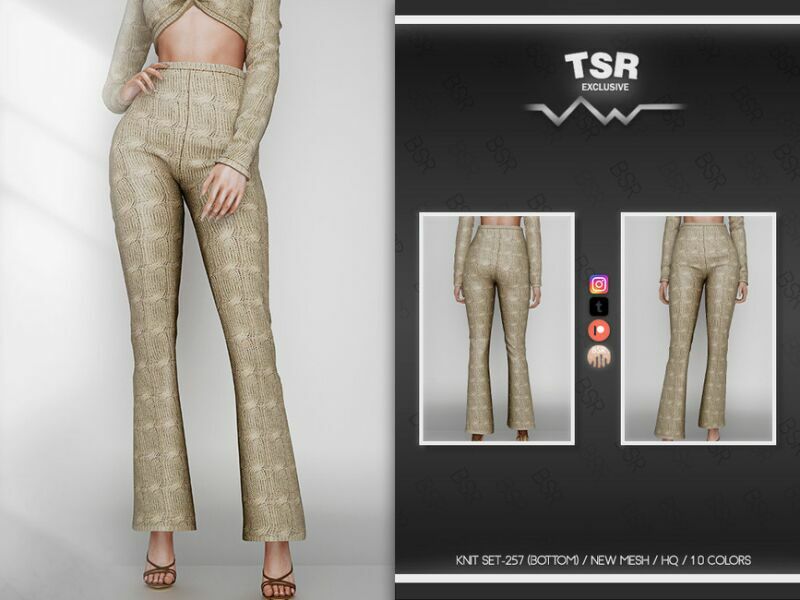 Knit SET-257 (Bottom) BD777 By Busra-Tr 1 Knit SET-257 (Bottom) BD777 By Busra-Tr Sims 4 CC