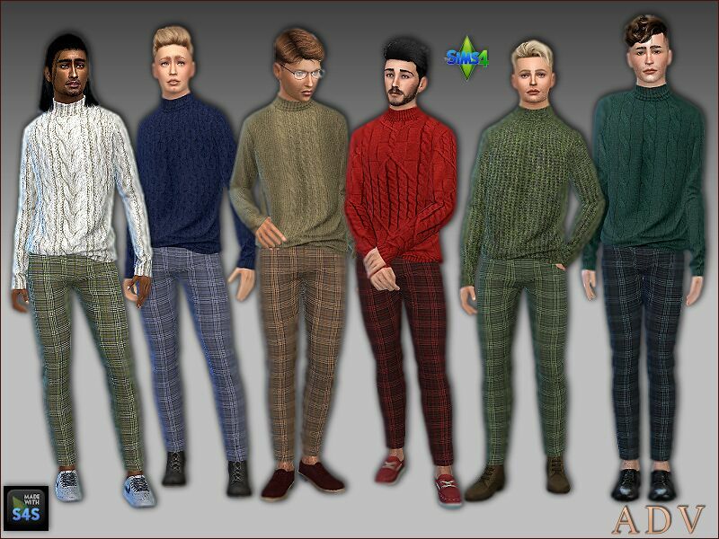 Knitted Sweaters And Pants 1 Knitted Sweaters And Pants Sims 4 CC