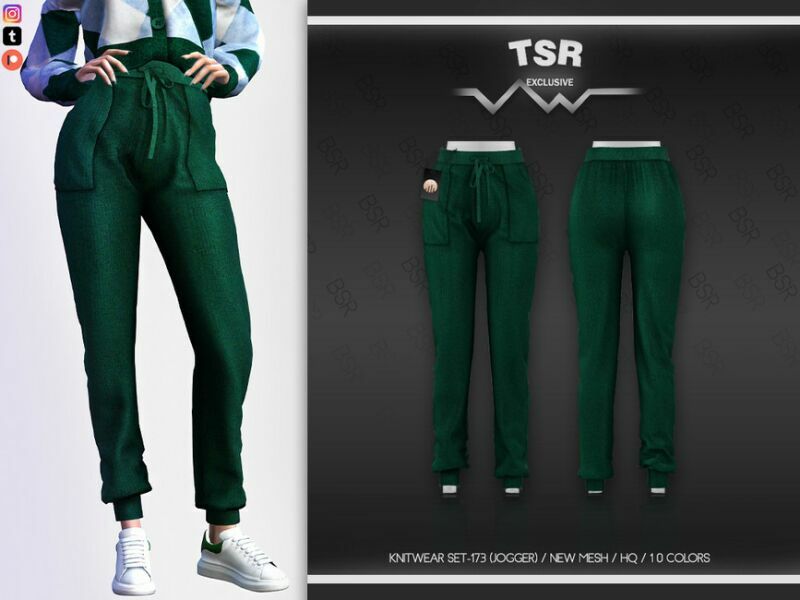 Knitwear SET-173 (Jogger) BD598 By Busra-Tr 1 Knitwear SET-173 (Jogger) BD598 By Busra-Tr Sims 4 CC