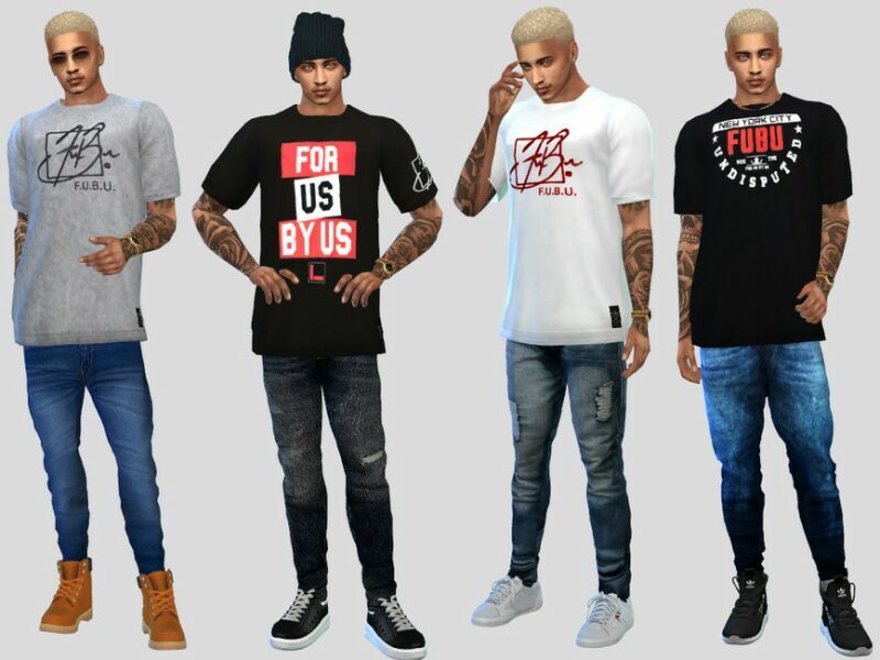 Large Fubu Tees By Mclaynesims 1 Large Fubu Tees By Mclaynesims Sims 4 CC