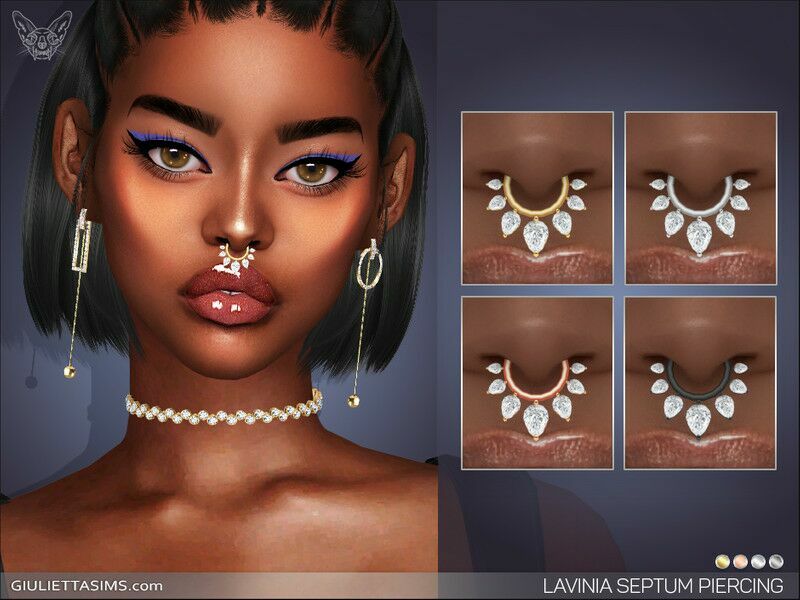 Lavinia Septum Nose Piercing By Feyona 1 Lavinia Septum Nose Piercing By Feyona Sims 4 CC