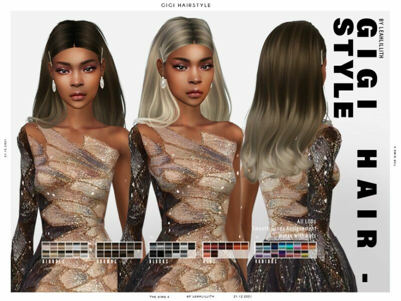 Leahlillith Gigi Hairstyle 1 Leahlillith Gigi Hairstyle Sims 4 CC