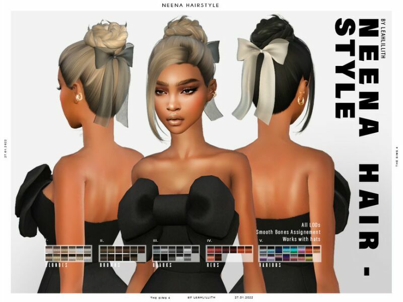 Leahlillith Neena Hairstyle 1 Leahlillith Neena Hairstyle Sims 4 CC