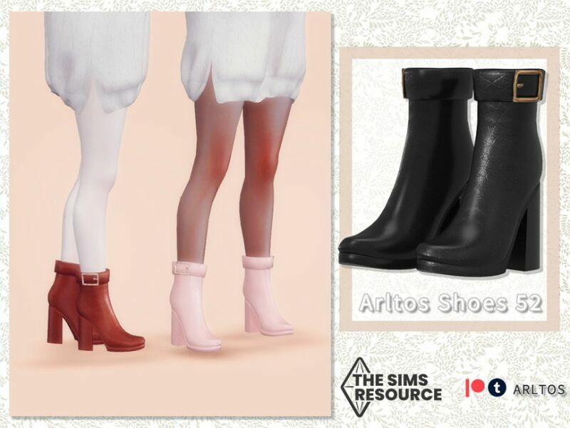 Leather Boots / 52 By Arltos 1 Leather Boots / 52 By Arltos Sims 4 CC