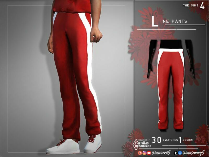Line Pants By Mazero5 1 Line Pants By Mazero5 Sims 4 CC