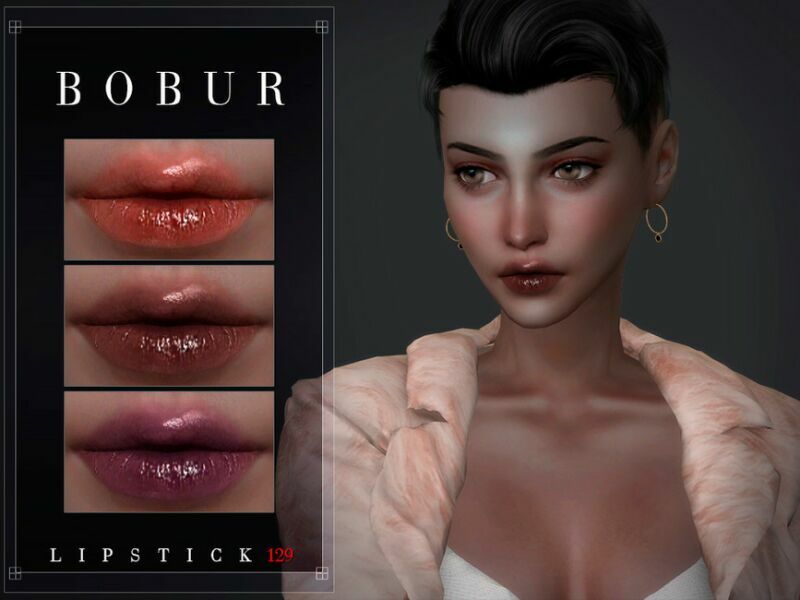 Lipstick 129 By Bobur3 1 Lipstick 129 By Bobur3 Sims 4 CC