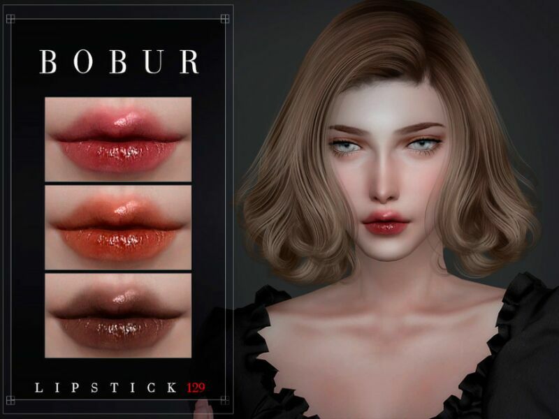 Lipstick 129 By Bobur3 2 sims 4 cc lipstick 129 by bobur3 2