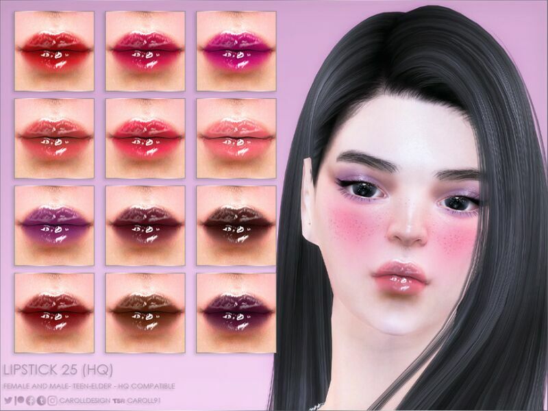 Lipstick 25 (HQ) By Caroll91 1 Lipstick 25 (HQ) By Caroll91 Sims 4 CC