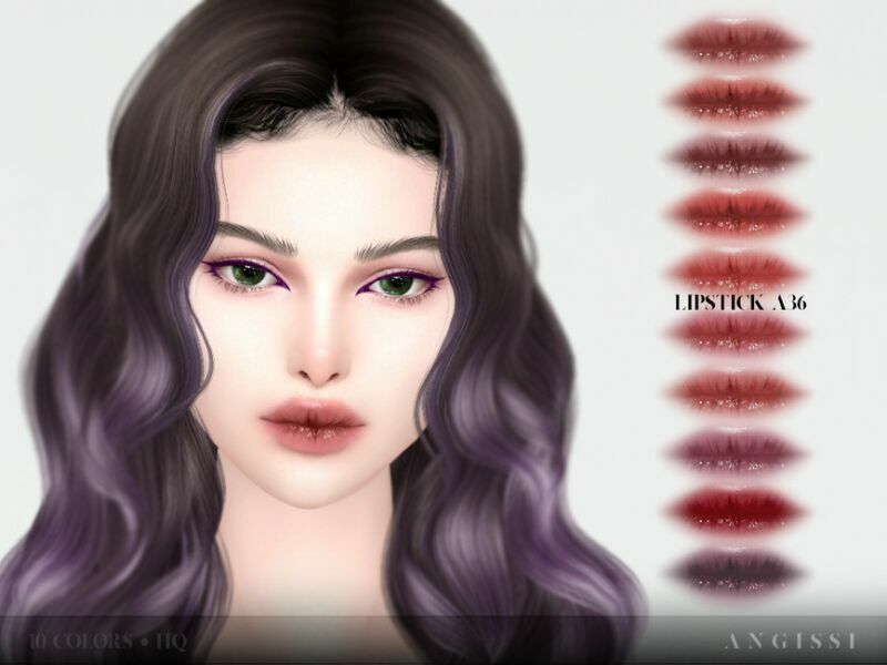 Lipstick A36 By Angissi 1 Lipstick A36 By Angissi Sims 4 CC