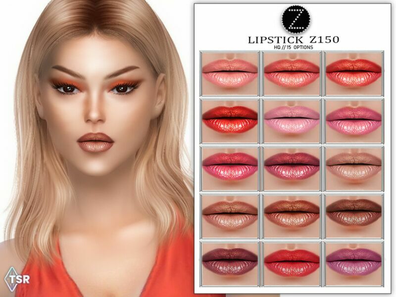 Lipstick Z150 By Zenx 1 Lipstick Z150 By Zenx Sims 4 CC